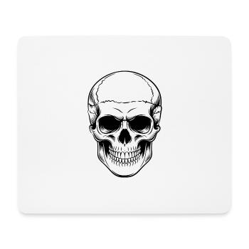 Schädel - Mousepad (Querformat) - Weiß - Vorne