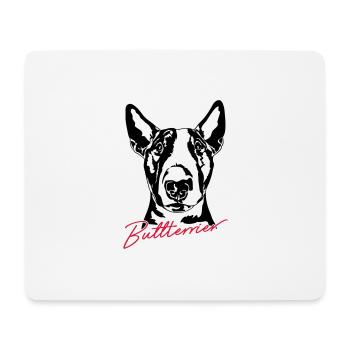 BULL TERRIER chien chiens Wilsigns - Tapis de souris (format paysage) - blanc - Devant