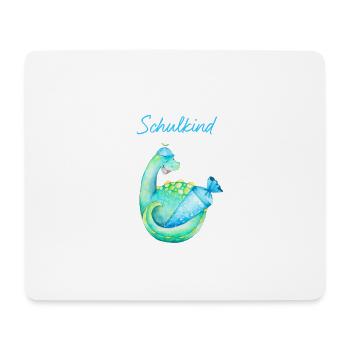 Schulkind Dinosaurier Schulanfang Einschulung 1. - Mousepad (Querformat) - Weiß - Vorne