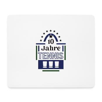 10 Jahre Tennis Jubiläum Tennisspieler Jubi 10. - Mousepad (Querformat) - Weiß - Vorne