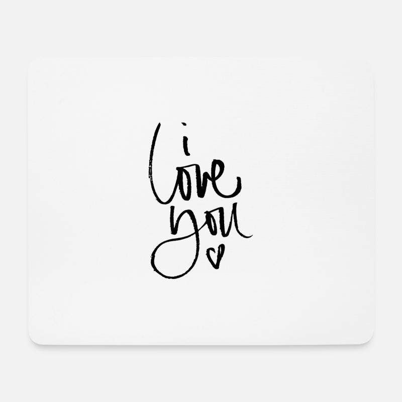 Ich liebe dich - Mouse Pad (horizontal) - white