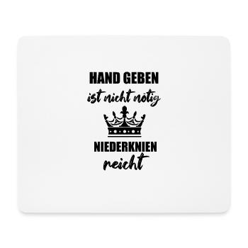 Chef König Niederknien lustiger Spruch Geschenk - Mousepad (Querformat) - Weiß - Vorne