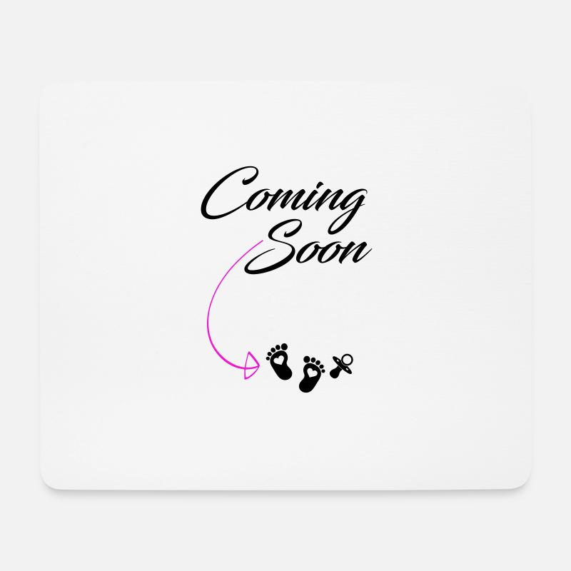 Schwanger Schwangerschaft Mädchen Geburt - Mousepad (Querformat) - Weiß