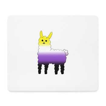 Llama Non binary - Mouse Pad (horizontal) - white - Front