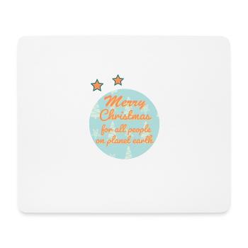 Weihnachtsgruß für globale Feierlichkeiten - Mousepad (Querformat) - Weiß - Vorne