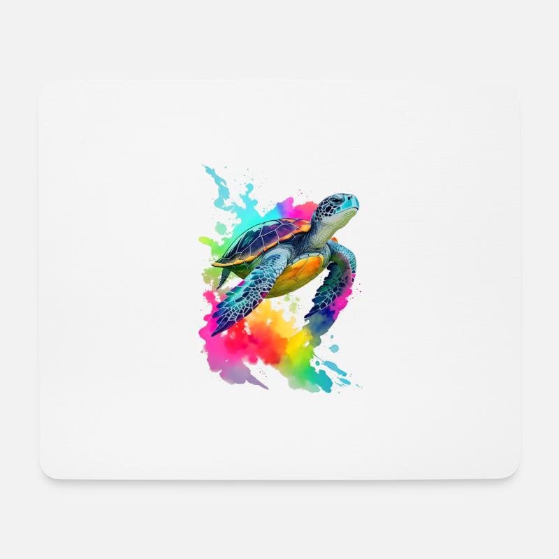 Meeresschildkröte - Mousepad (Querformat) - Weiß