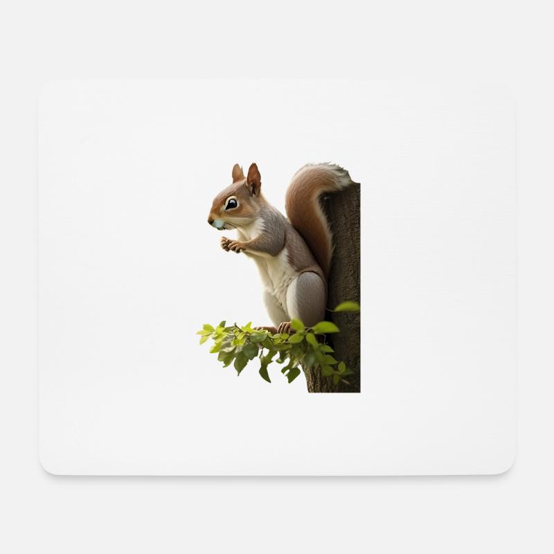 Eichhörnchen - Mousepad (Querformat) - Weiß