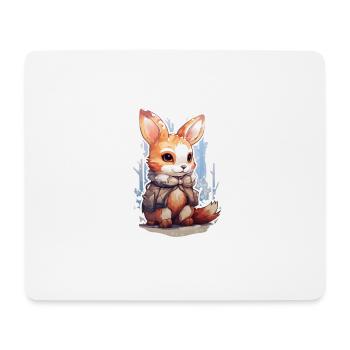 Neige d’hiver moelleuse - Tapis de souris (format paysage) - blanc - Devant