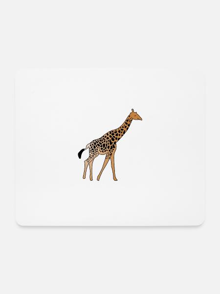 Giraffe - Mousepad (Querformat) - Weiß