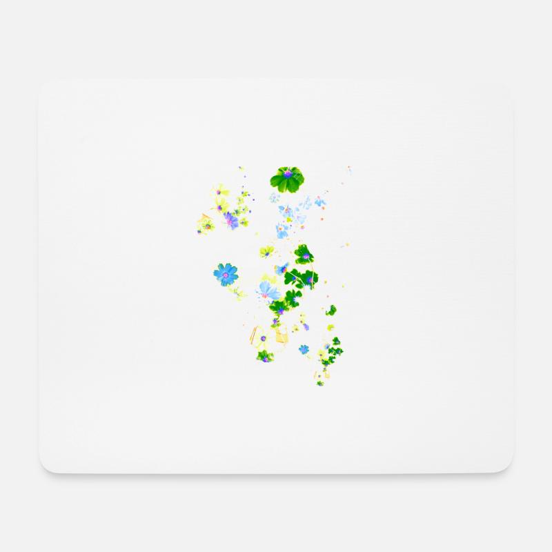 Wiese,blumen,blume, bunte blumen - Mousepad (Querformat) - Weiß