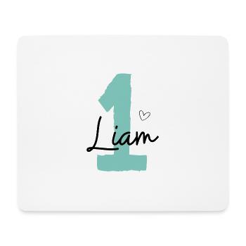 Liam 1 Geburtstag - Mousepad (Querformat) - Weiß - Vorne