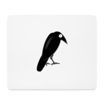 corbeau - Tapis de souris (format paysage) - blanc - Devant