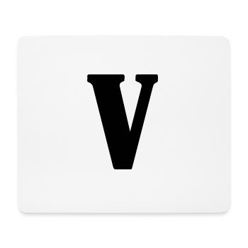 V - Mousepad (Querformat) - Weiß - Vorne