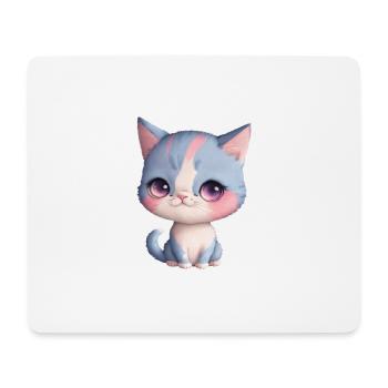 Chat - Tapis de souris (format paysage) - blanc - Devant