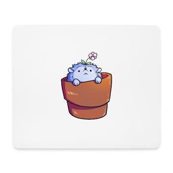 Blühender Igel - Mousepad (Querformat) - Weiß - Vorne
