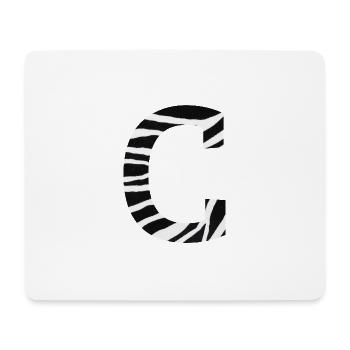 Buchstabe c zebra - Mousepad (Querformat) - Weiß - Vorne
