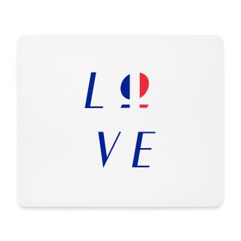 Logo tricolore France France - Tapis de souris (format paysage) - blanc - Devant
