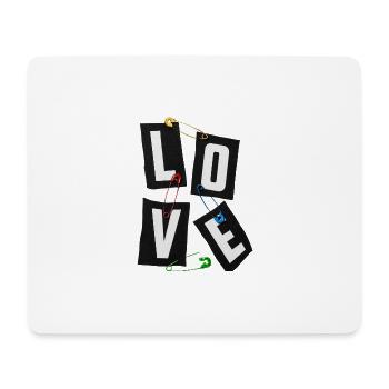 Love Tags: Bold Typography - Mouse Pad (horizontal) - white - Front