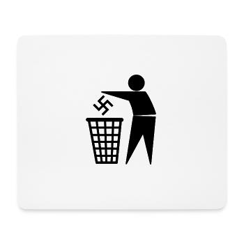 contre les nazis - Tapis de souris (format paysage) - blanc - Devant