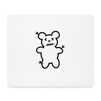 Voodoo Teddy Bear aiguilles Ours d'horreur Halloween - Tapis de souris (format paysage) - blanc - Devant