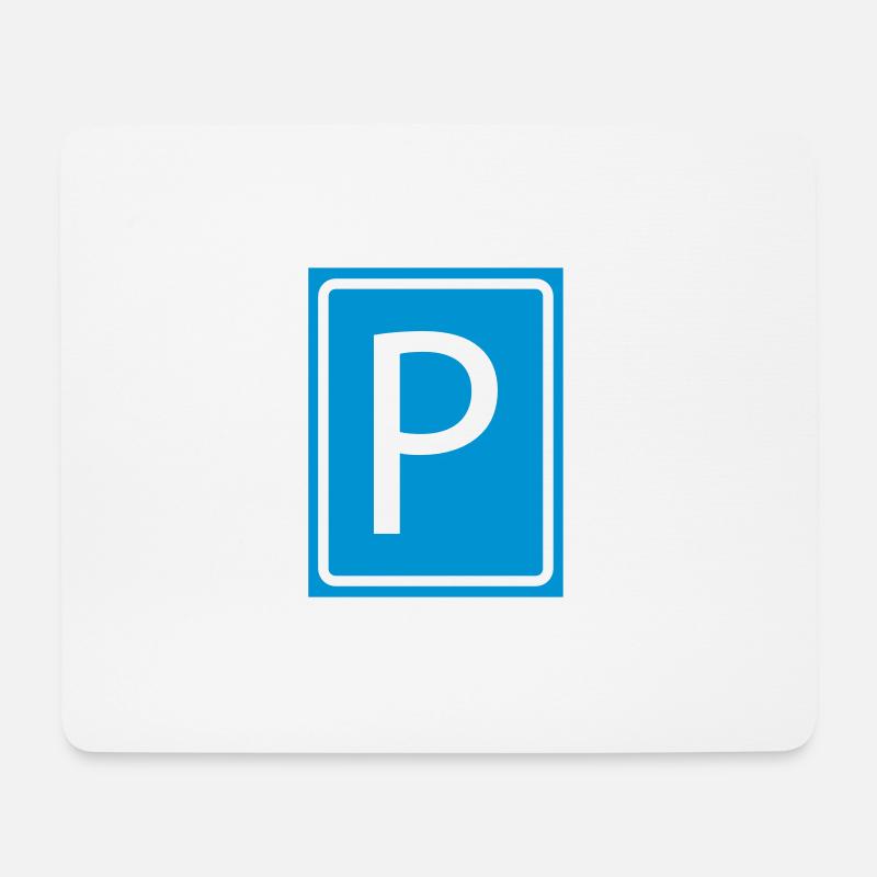 P Parken Buchstabe Parkscheibe Parkplatz 2c - Mousepad (Querformat) - Weiß