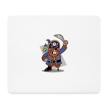 Écart de dent de pirate avec agallo de couleur - Tapis de souris (format paysage) - blanc - Devant