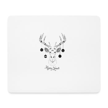 Hirsch xmas - Mousepad (Querformat) - Weiß - Vorne