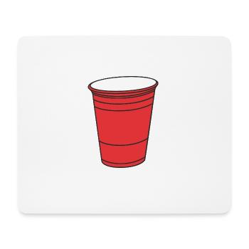 Roter College Becher - Mousepad (Querformat) - Weiß - Vorne