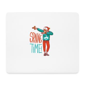 Spinner boy with cap makes the dub move - Mouse Pad (horizontal) - white - Front