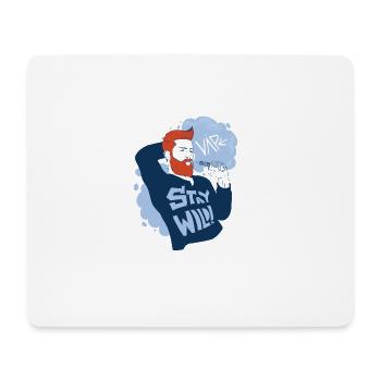 Vaperguy with wild lifestyle - Mouse Pad (horizontal) - white - Front