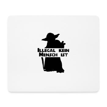 Maître Yoda: illégal n'est pas un homme - Tapis de souris (format paysage) - blanc - Devant