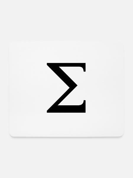 Sigma greek alphabet - Mousepad (Querformat) - Weiß