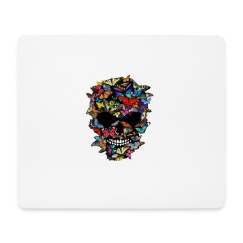 head of death butterfly skull shape skull fantasy - Mouse Pad (horizontal) - white - Front