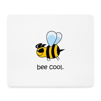 bee cool, coole Biene, lustige Biene, be cool - Mousepad (Querformat) - Weiß - Vorne