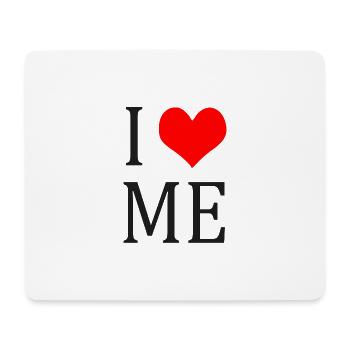 I LOVE ME - Mousepad (Querformat) - Weiß - Vorne