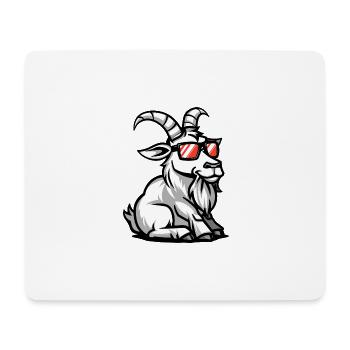 Bergziege Cool Tier - Mousepad (Querformat) - Weiß - Vorne
