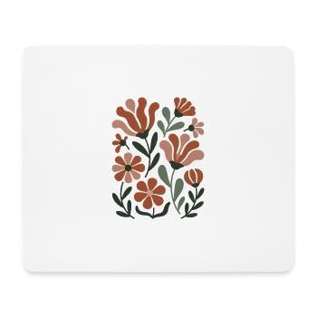 Fleurs sauvages bohèmes – Harmonie fleurie - Tapis de souris (format paysage) - blanc - Devant