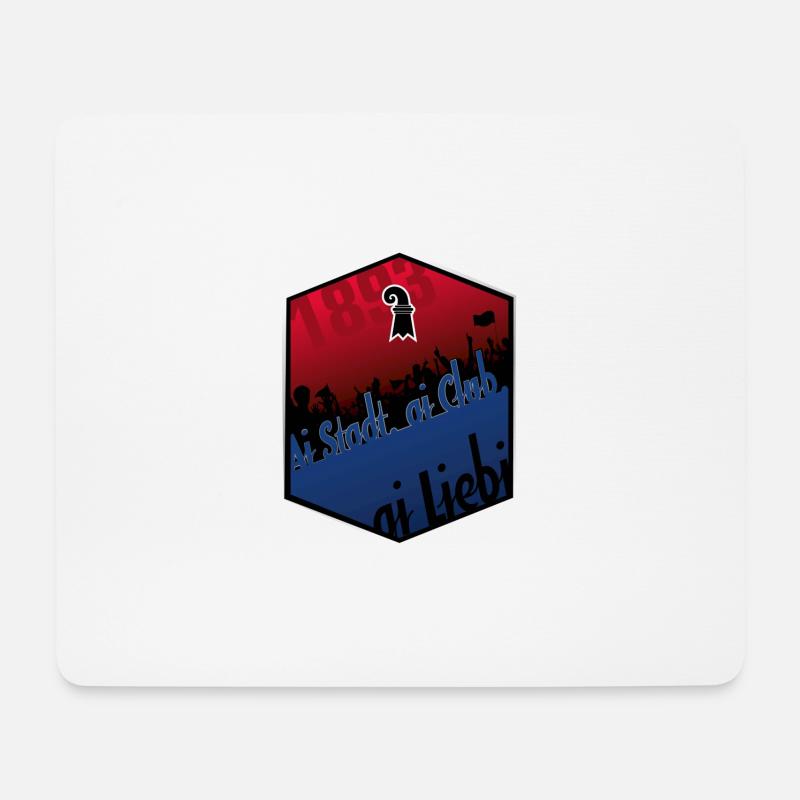 Ai Stadt, ai Club, ai Liebi - Mousepad (Querformat) - Weiß