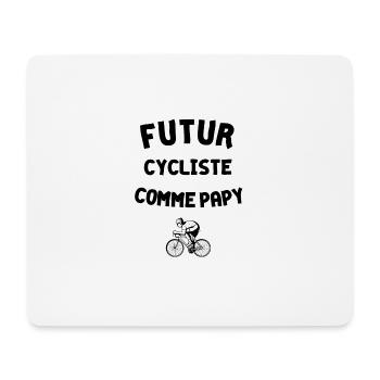 Futur cycliste comme papy t-shirt enfant vélo - Tapis de souris (format paysage) - blanc - Devant