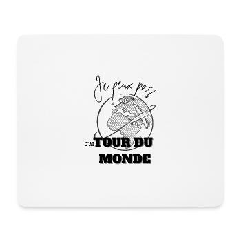 je peux pas j'ai tour du monde - Tapis de souris (format paysage) - blanc - Devant