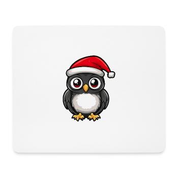 Eule Weihnachten Niedlich - Mousepad (Querformat) - Weiß - Vorne