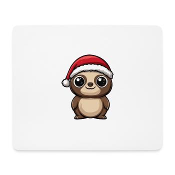 Chameleon Weihnachten Niedlich - Mousepad (Querformat) - Weiß - Vorne