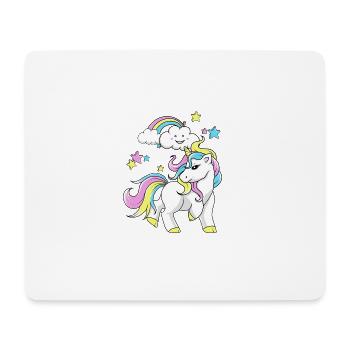 Einhorn - Mousepad (Querformat) - Weiß - Vorne