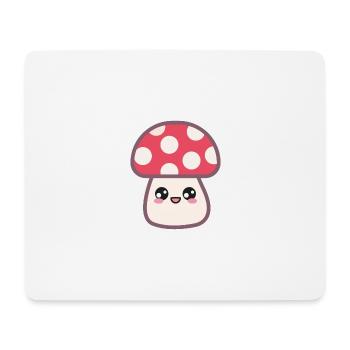 Champignon à mouches Doux Kawaii - Tapis de souris (format paysage) - blanc - Devant