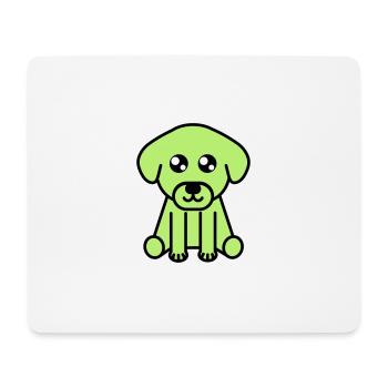 Niedliches Hund Motiv - Mousepad (Querformat) - Weiß - Vorne