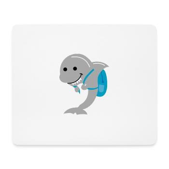 Hai Rucksack Schule - Mousepad (Querformat) - Weiß - Vorne