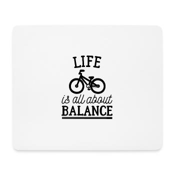 Vélo équilibre vie - Tapis de souris (format paysage) - blanc - Devant