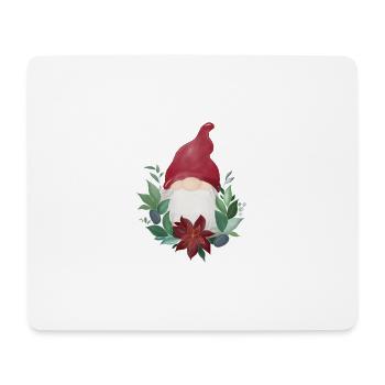 Gnome - Gnome de Noël - Tapis de souris (format paysage) - blanc - Devant