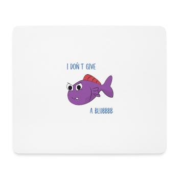 Defiant pubescent teen fish - Mouse Pad (horizontal) - white - Front