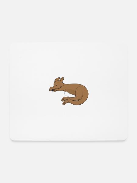 Schlafanzug Kinder,Schlummerlicht Kinder,Kängeru - Mousepad (Querformat) - Weiß